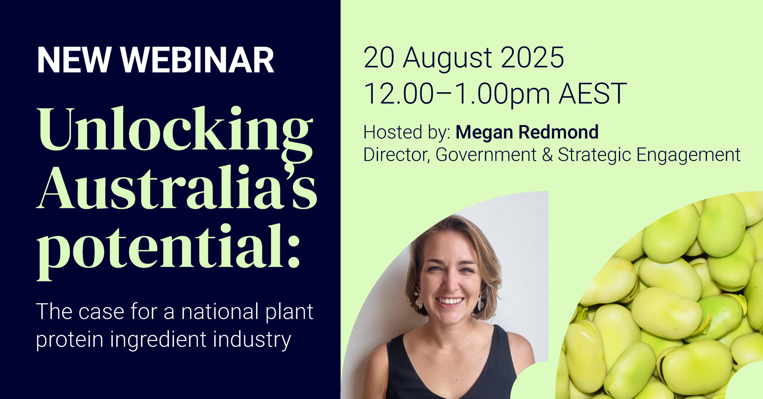 Webinar event: “Unlocking Australia’s potential: The case for a national plant protein industry”